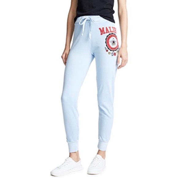 🐝🆕 Wildfox ஐ Malibu Crest Sweatpants ஐ Blue - Picture 7 of 8